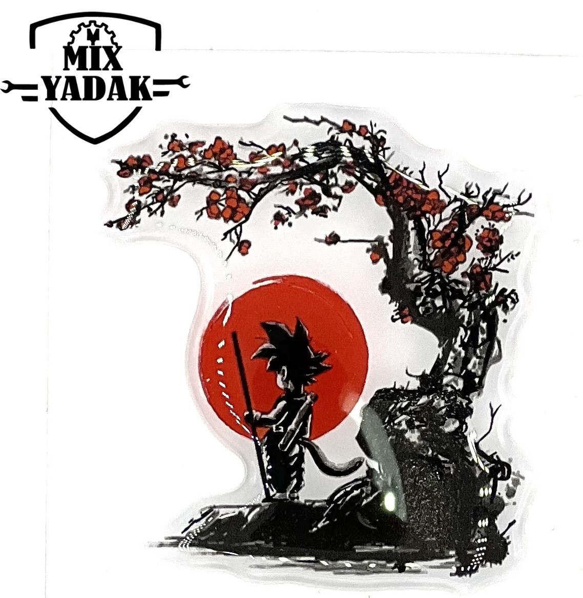 تصویر از برچسب ژله ای پسر ژاپنی و تک درخت S3