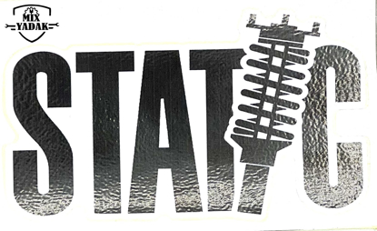 تصویر از برچسب STATIC B3 سفید و مشکی